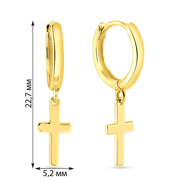 Серьги из серебра с подвесками (арт. 7502/4600/10ж) – изображение 2