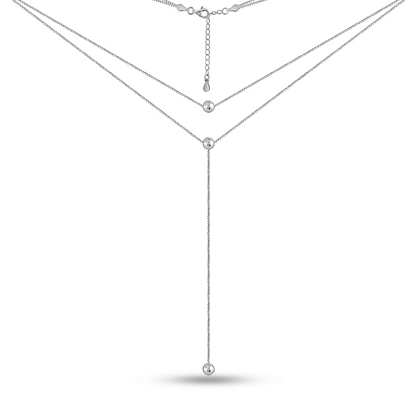 Серебряное колье-галстук (арт. 7507/2216) – изображение 2