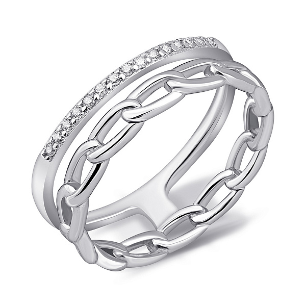 Серебряное кольцо с фианитами (арт. 7501/8182) – изображение 1