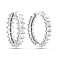 Серьги-кольца из белого золота без камней (арт. 1091388/20б) – изображение 1