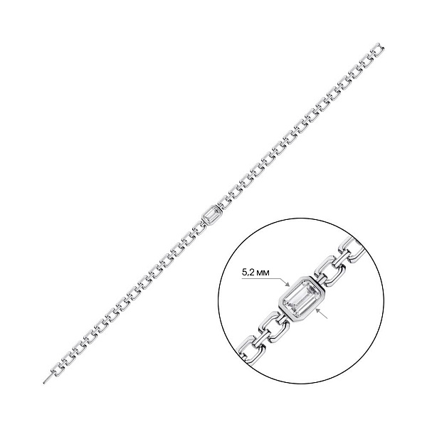 Браслет из серебра с фианитом (арт. 7509/4200) – изображение 3