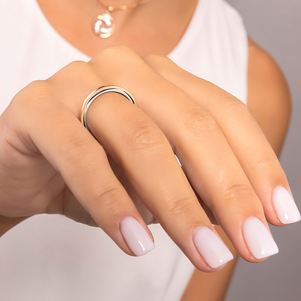 Золотое обручальное кольцо из красного золота (арт. 239210кб) – изображение 3