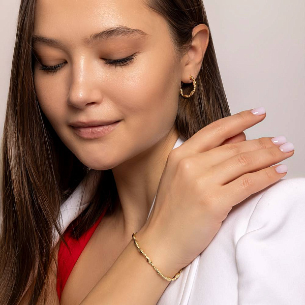 Сережки-пусети Francelli з жовтого золота (арт. 1091672ж) – зображення 4