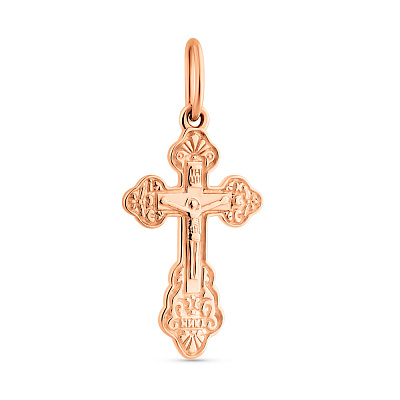Золотой нательный крестик с распятием (арт. 501412)