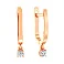 Серьги из красного золота с бриллиантами (арт. С011499010) – изображение 1