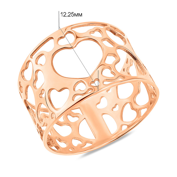 Кольцо из красного золота (арт. 141311) – изображение 5