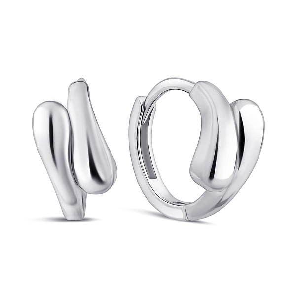 Серебряные серьги-кольца (арт. 7502/10036/10) – изображение 1