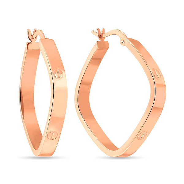Серьги-кольца из красного золота (арт. 108663/30) – изображение 1