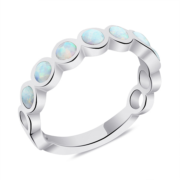 Срібна каблучка з опалом (арт. 7501/6466Поб) – зображення 1