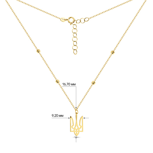 Колье из желтого золота Герб Украины-Трезубец (арт. 352257ж) – изображение 5