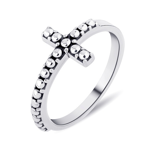 Срібна каблучка з чорнінням (арт. 7901/6049) – зображення 1