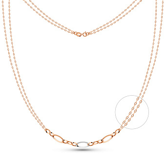 Фото Золоте подвійне кольє Ланки (арт. 352632кб)