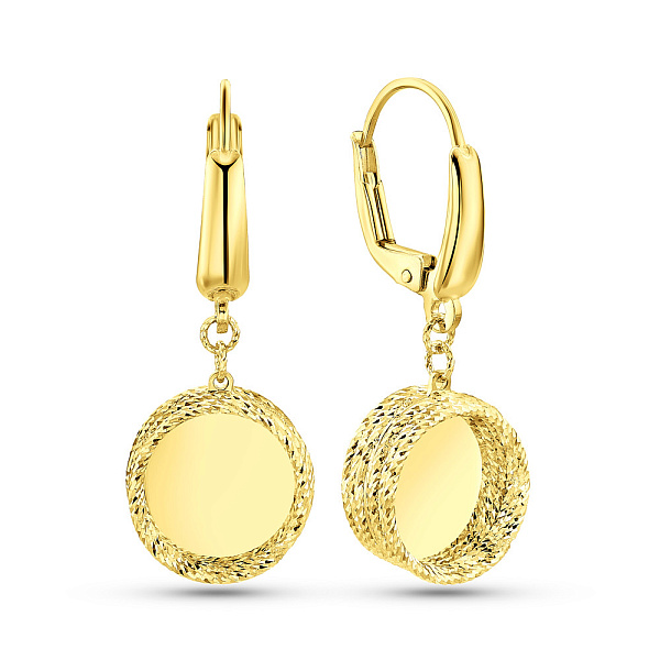 Золотые серьги-подвески Francelli (арт. 1091276ж) – изображение 1