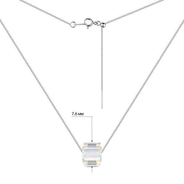Серебряное колье Куб (арт. 7507/1343з) – изображение 3