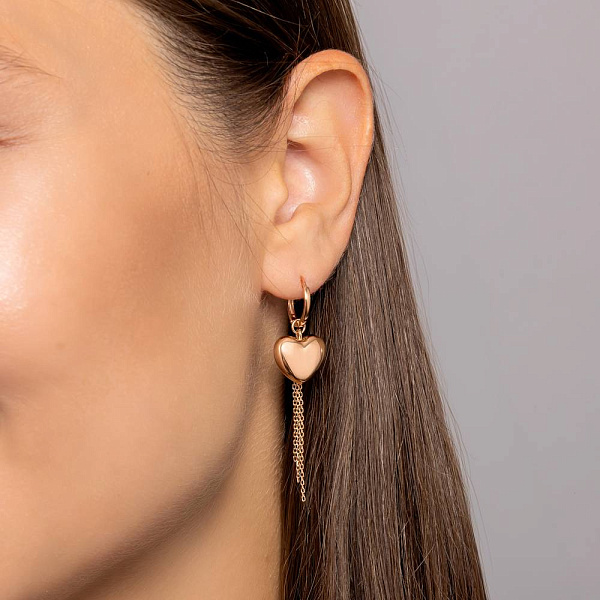 Золоті сережки Сердечка (арт. 1101028) – зображення 5