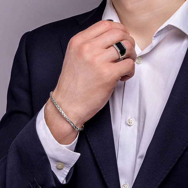 Срібна печатка з емаллю (арт. 7506/6690еч) – зображення 4