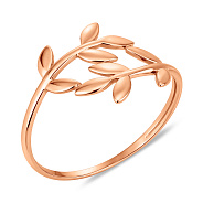 Фото Кольцо из красного золота Ветка без камней (арт. 140918)