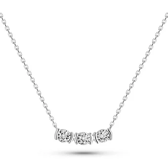 Кольє з білого золота з діамантами (арт. Ц341641010б)