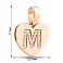 Золотой кулон Буква М с фианитами (арт. 440986) – изображение 3