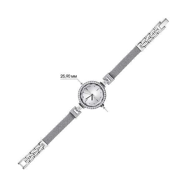Часы из серебра с фианитами  (арт. 7526/284) – изображение 2