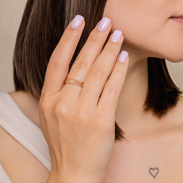 Золотое кольцо без камней (арт. 141299) – изображение 3