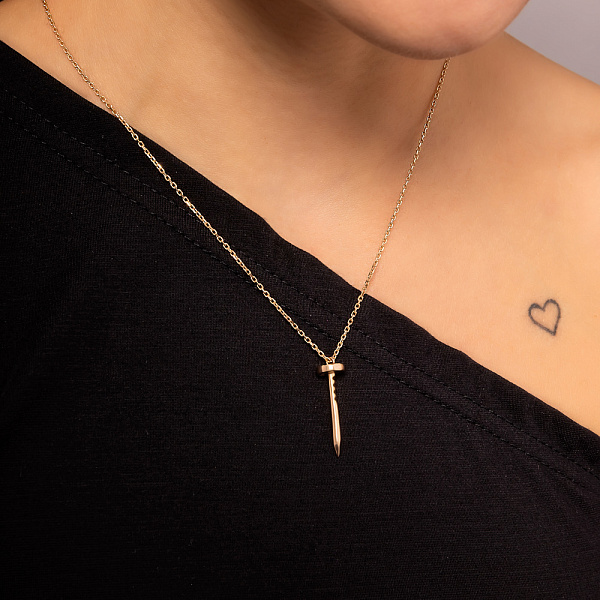 Кольє з червоного золота Цвях (арт. 352371) – зображення 4