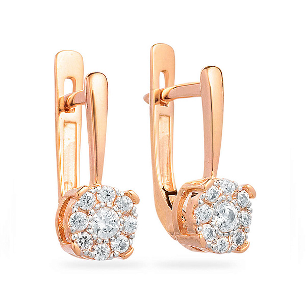 Золоті сережки з фіанітами (арт. 110400) – зображення 1