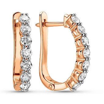 Золоті сережки з діамантами (арт. 2190207201)