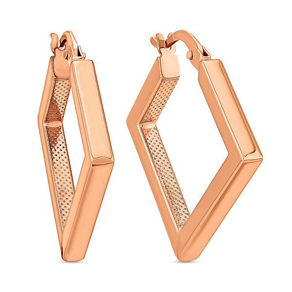 Серьги из красного золота без камней (арт. 1091938) – изображение 1