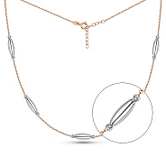 Колье из красного и белого золота (арт. 352503кб)