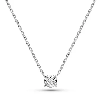Кольє з білого золота з діамантом (арт. Ц011694005б)