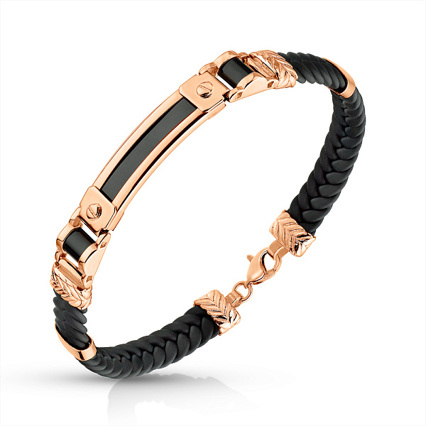 Браслет з каучуку та золота (арт. 3261308о) – зображення 1