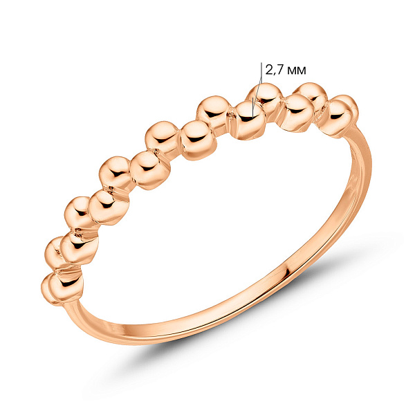 Золотое кольцо без камней (арт. 156175) – изображение 4