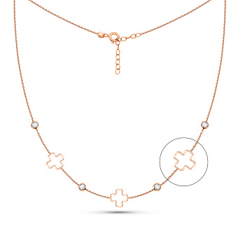 Золотое колье с фианитами (арт. 352644)