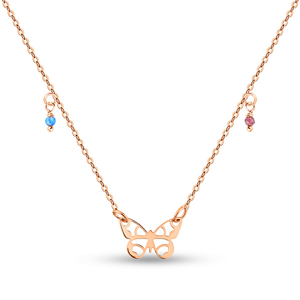 Золоте кольє Метелики з фіанітами (арт. 352819сф) – зображення 5