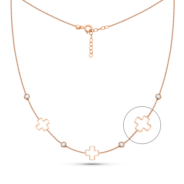 Золоте кольє з фіанітами (арт. 352644) – зображення 1