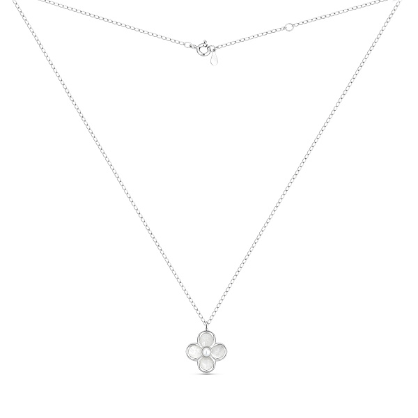 Серебряное колье с перламутром и жемчугом (арт. 7507/2487/15пжб) – изображение 2