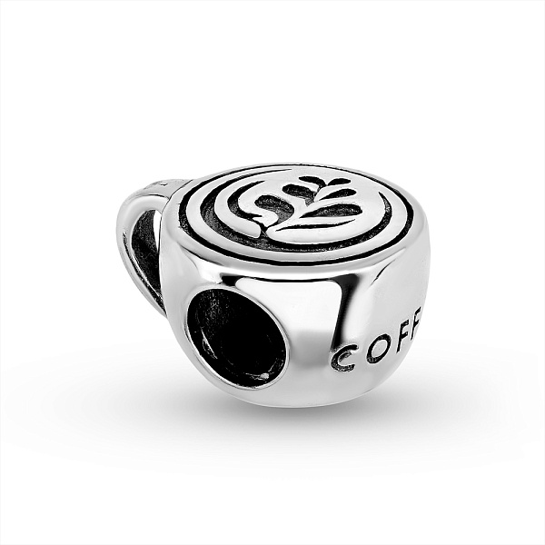 Серебряный шарм Чашка кофе (арт. 7903/4273) – изображение 1