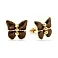 Золотые серьги пусеты Francelli Бабочки (арт. 107380жкр) – изображение 1