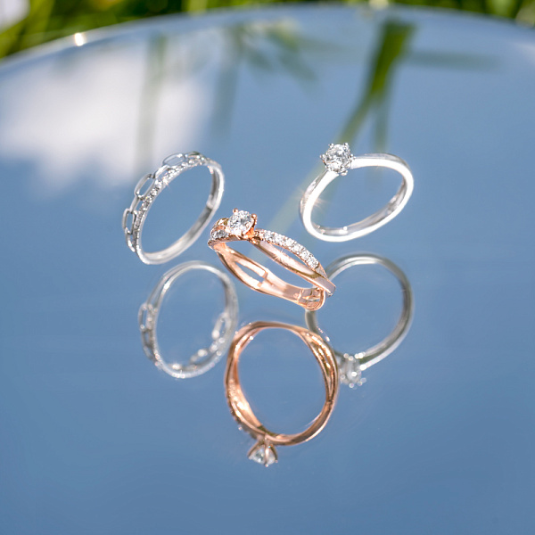 Каблучка з білого золота з одним діамантом (арт. К011141020б) – зображення 3