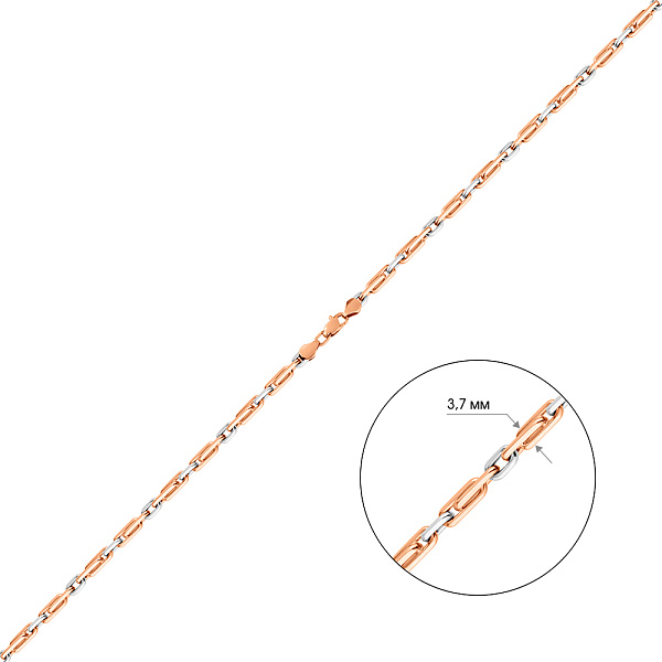 Золотая цепочка плетения Якорное фантазийное (арт. цр306165Д) – изображение 2