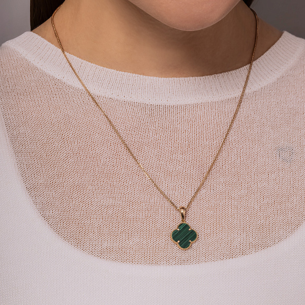 Золотой подвес с малахитом (арт. 422914/15млх) – изображение 2