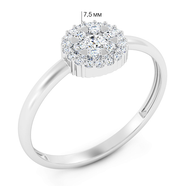 Золота каблучка з діамантами (арт. К011186020б) – зображення 4