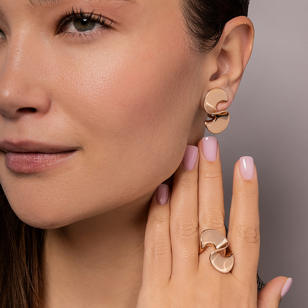 Серьги из красного золота (арт. 111408) – изображение 5