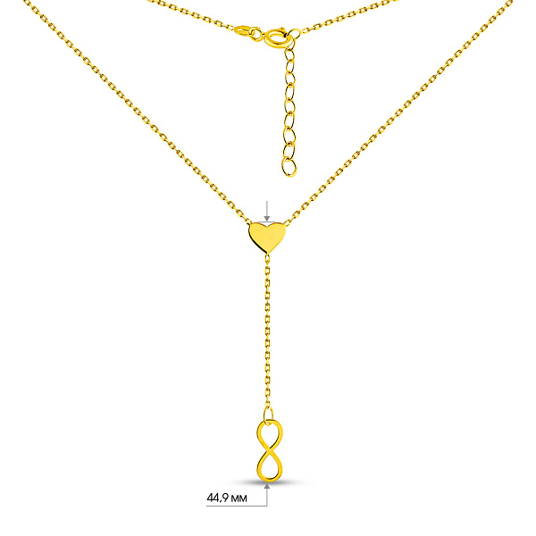 Кольє-краватка з жовтого золота (арт. 352487ж) – зображення 4