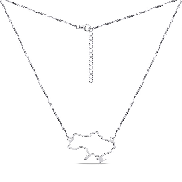 Серебряное колье "Украина" без камней (арт. 7507/1421Кол) – изображение 2