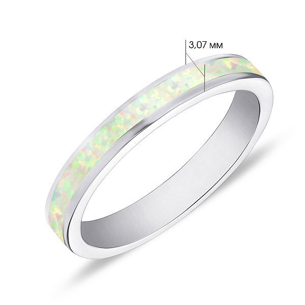 Серебряное кольцо с опалом  (арт. 7501/4668Поб) – изображение 2