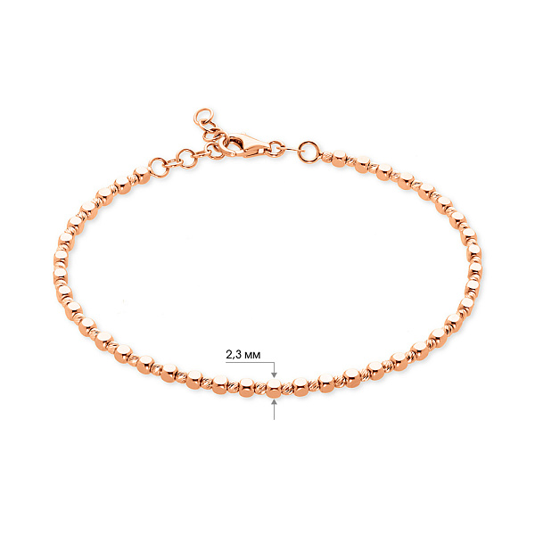 Браслет з червоного золота Francelli (арт. 340103) – зображення 4