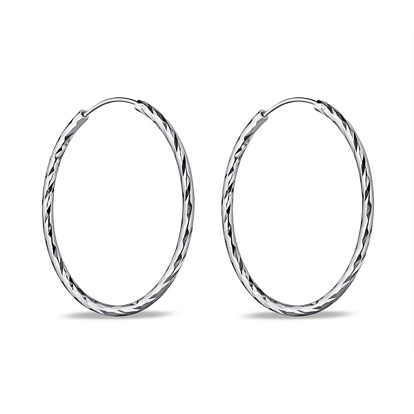 Серебряные серьги-кольца (арт. 7502/9821/35) – изображение 1