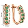 Золотые серьги с бриллиантами и изумрудами (арт. 2191884201и) – изображение 2